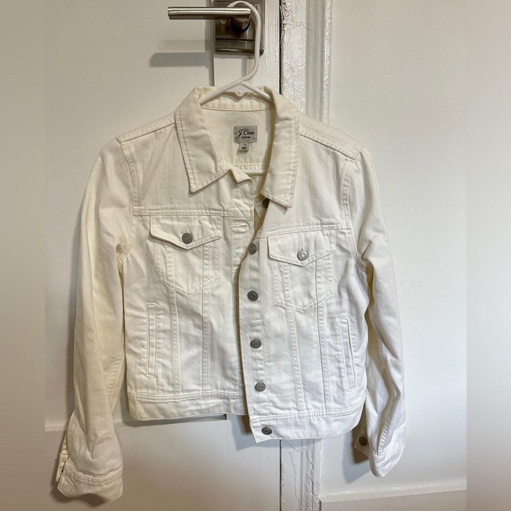 White J Crew Denim jacket